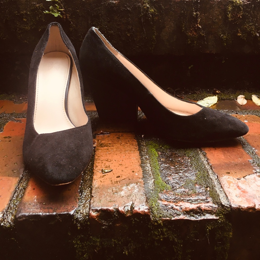 Black Suede Wedge